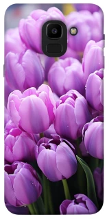 Чехол на Samsung J600F Galaxy J6 (2018) Фиолетовые тюльпаны фото 1 из 1