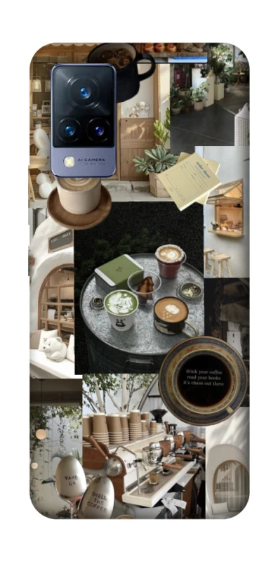 Чохол на Vivo V21 Coffee collage ver.4 фото 1 з 1