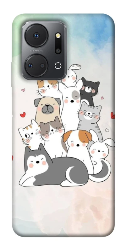 Чохол на Huawei Honor X7a Funny Pets ver.2 фото 1 з 1