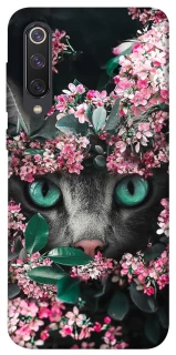 Чохол на Xiaomi Mi 9 SE Кіт в квітах фото 1 з 1