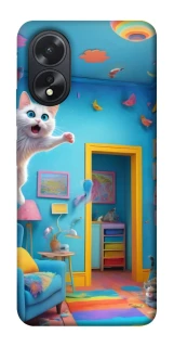 Чохол на Oppo A38 crazy cat фото 1 з 1