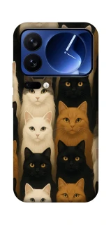 Чохол на Xiaomi Poco F7 Ultra Colorful Cat Collage фото 1 з 1