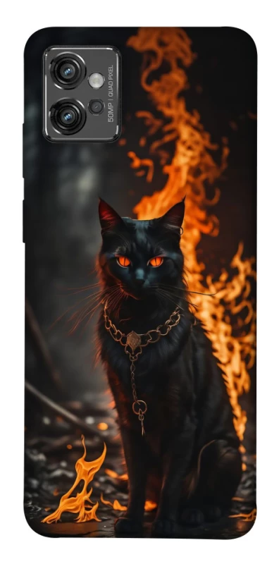 Чохол на Motorola Moto G32 Вогняний кіт фото 1 з 1