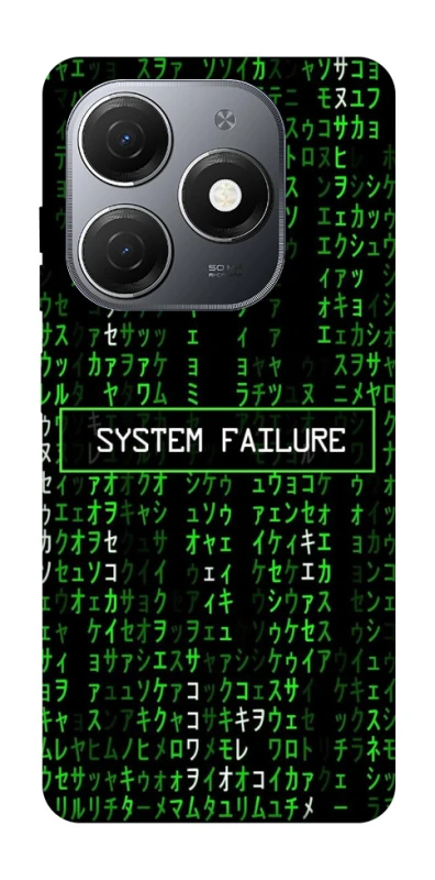 Чехол на TECNO Spark 20 Matrix system failure фото 1 Чехол на TECNO Spark 20 Matrix system failure фото 1 из 1