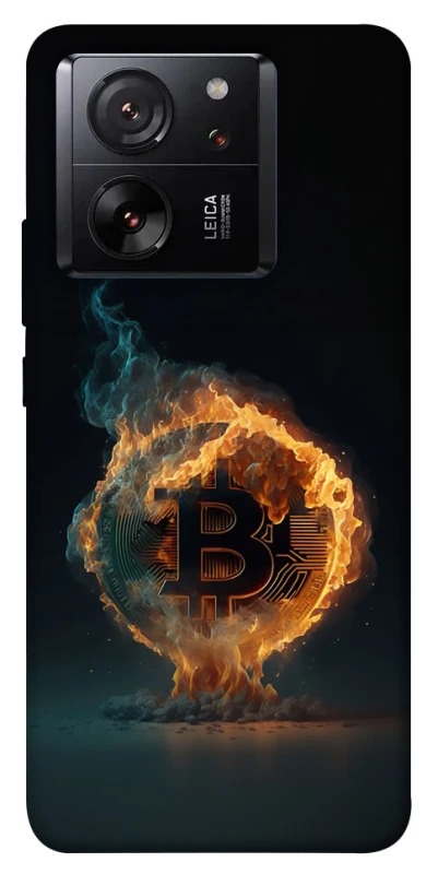 Чохол на Xiaomi 13T Pro Fire Bitcoin фото 1 з 1