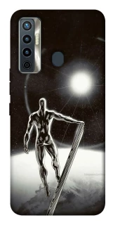 Чехол на TECNO Camon 17 Серебряный сёрфер фото 1 из 1