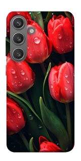 Чохол на Samsung Galaxy S24 Червоні тюльпани фото 1 Чохол на Samsung Galaxy S24 Червоні тюльпани фото 1 з 1