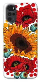 Чохол на Motorola Moto G22 Соняшники та маки фото 1 з 1