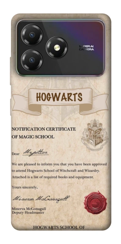 Чехол на ZTE Blade A36 The Hogwarts acceptance letter фото 1 из 1