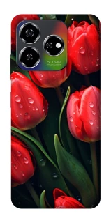 Чохол на ZTE Nubia V60 Червоні тюльпани фото 1 Чохол на ZTE Nubia V60 Червоні тюльпани фото 1 з 1