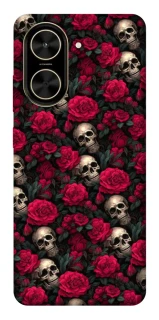 Чехол на Xiaomi Poco C71 Черепа и розы фото 1 из 1