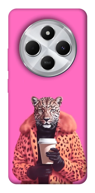 Чехол на Xiaomi Redmi 14C / Poco C75 Леопард с кофе фото 1 из 1
