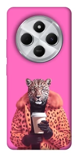 Чехол на Xiaomi Redmi 14C / Poco C75 Леопард с кофе фото 1 из 1