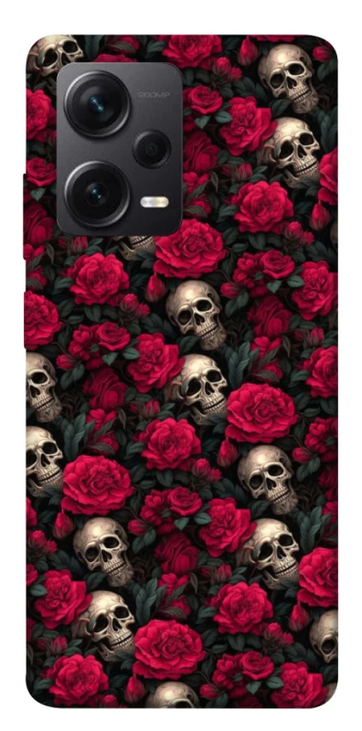 Чохол на Xiaomi Redmi Note 12 Pro 5G Черепа та рози фото 1 з 1