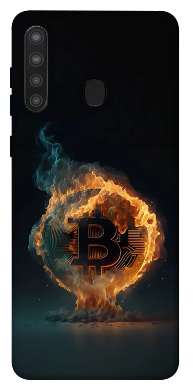 Чохол на Samsung Galaxy A21 Fire Bitcoin фото 1 з 1