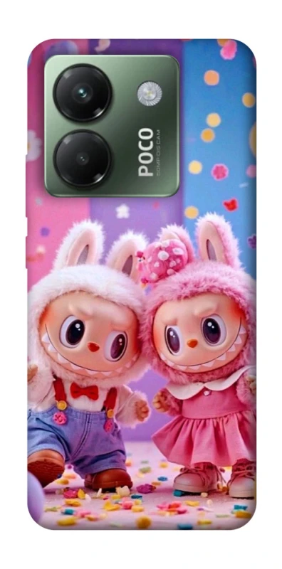 Чохол на Xiaomi Poco M7 pro 5G Labubu twins ver.3 фото 1 з 1
