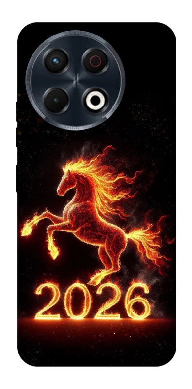 Чохол на TECNO Spark 30 Pro (KL7) Red Fire Horse ver.1 фото 1 з 1