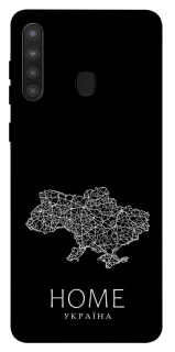 Чехол на Samsung Galaxy A21 Ukraine black map фото 1 из 1