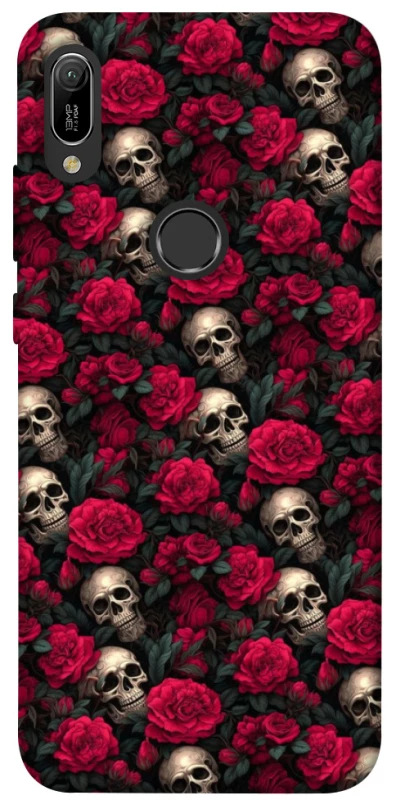 Чехол на Huawei Y6 (2019) Черепа и розы фото 1 из 1