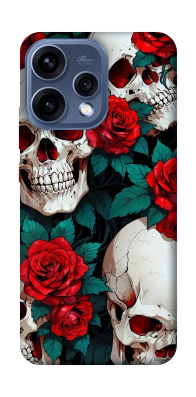 Чохол на Oppo Reno 15 skull and rose фото 2 з 2