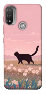 Чохол на Motorola Moto E20 cat on a field фото 1 з 1