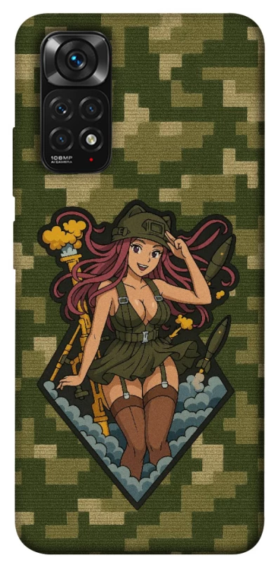 Чохол на Xiaomi Redmi Note 11 (Global) / Note 11S Military Waifu фото 1 з 1
