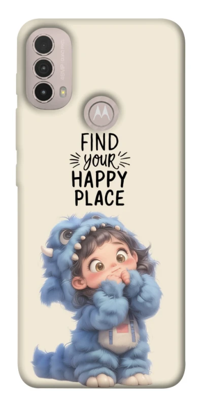 Чехол на Motorola Moto E40 Happy Place фото 1 из 1