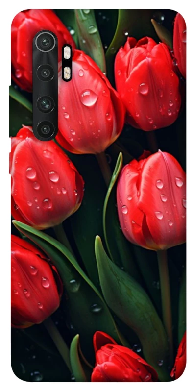 Чохол на Xiaomi Mi Note 10 Lite Червоні тюльпани фото 1 з 1