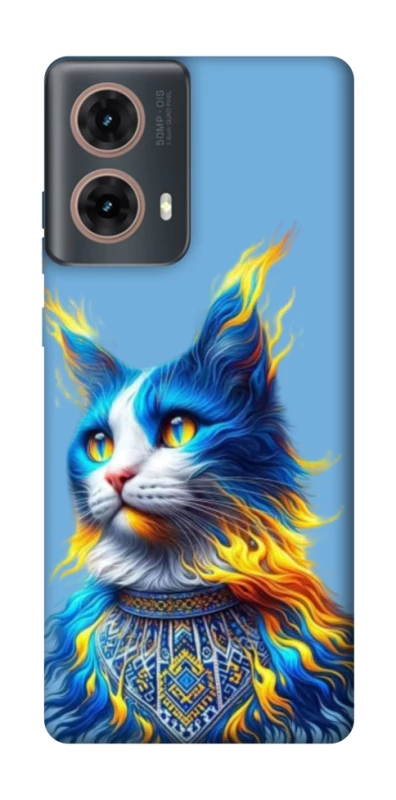 Чохол на Motorola Moto G85 Кіт патріот фото 1 з 1