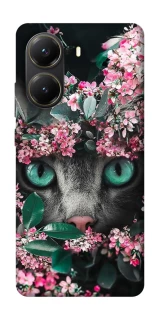 Чохол на Xiaomi Poco X7 Pro Кіт в квітах фото 1 з 1
