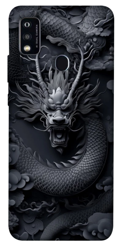 Чехол на ZTE Blade A51 black dragon фото 1 из 1