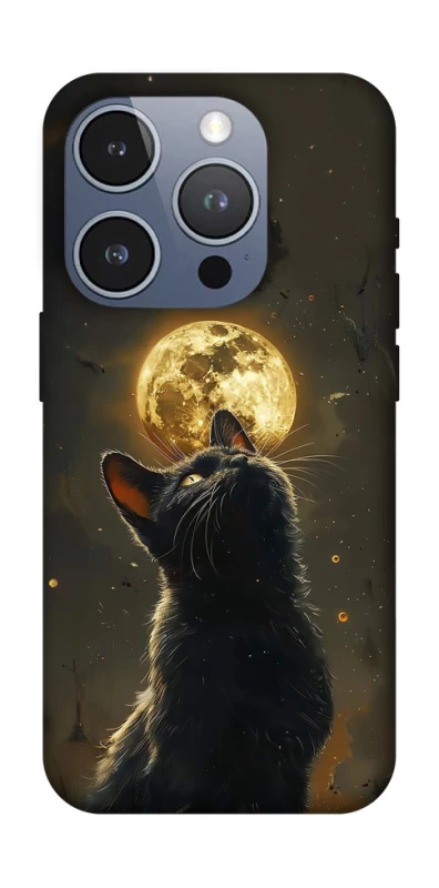 Чехол на Apple iPhone 16 Pro Кот под луной v2 фото 1 из 1