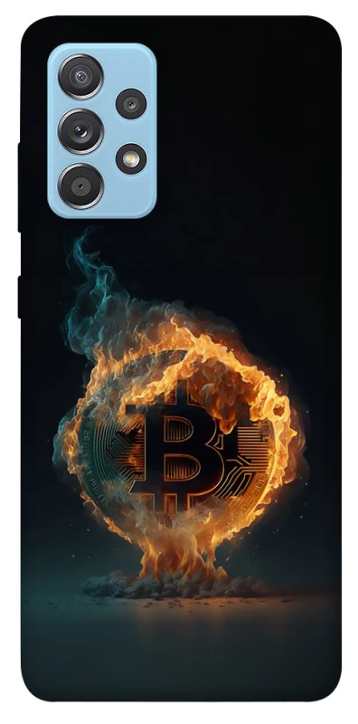 Чехол на Samsung Galaxy A52 4G / A52 5G Fire Bitcoin фото 1 из 1