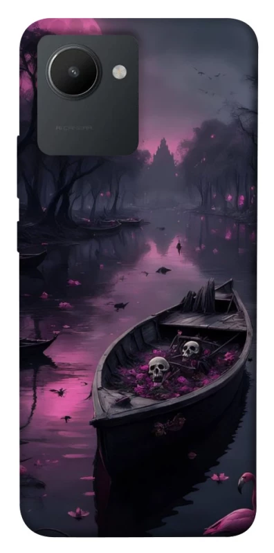 Чохол на Realme C30s Boat and flamingo фото 1 з 1