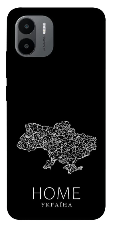 Чохол на Xiaomi Redmi A1+ / Poco C50 / A2+ Ukraine black map фото 1 з 1
