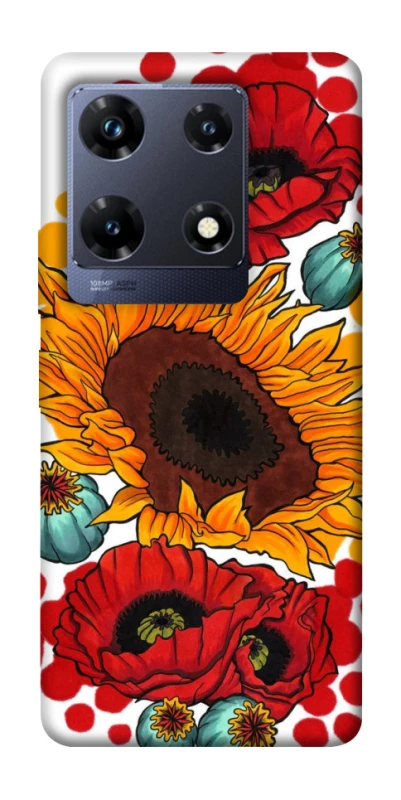 Чохол на Infinix Note 30 Pro Соняшники та маки фото 1 з 1
