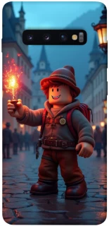 Чохол на Samsung Galaxy S10+ Roblox Fire Logo Blue Flames фото 1 з 1