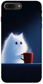 Чехол на Apple iPhone 7 plus / 8 plus Чехол кот с кофе фото 1 из 1