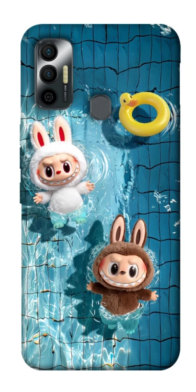 Чохол на TECNO Spark 7 Labubu in the pool фото 1 з 1