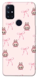 Чехол на OnePlus Nord N10 5G Pink bows and Labubus фото 1 из 1