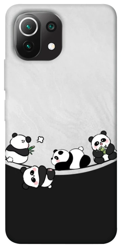 Чохол на Xiaomi Mi 11 Lite Four pandas фото 1 з 1
