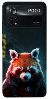 Чехол на Xiaomi Poco X4 Pro 5G Cyber Red Panda фото 1 из 1