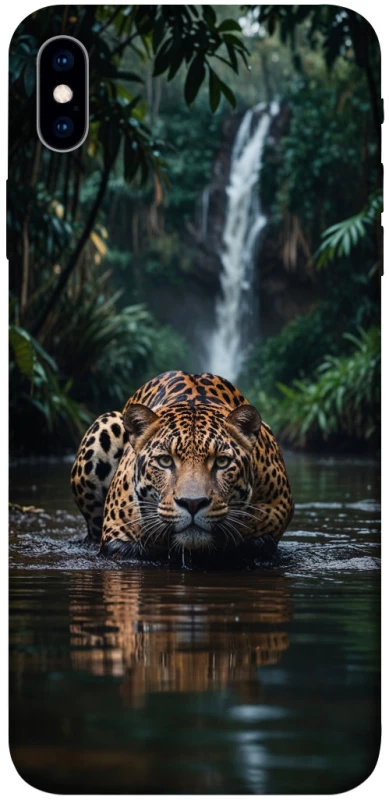 Чохол на Apple iPhone XS Max (6.5") Leopard in water фото 1 з 1