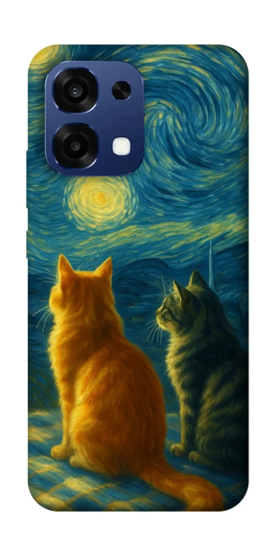 Чехол на Oppo A6 Pro 4G/5G Cats under the stars фото 2 из 2