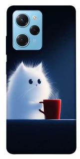 Чехол на Xiaomi Poco X5 Pro 5G Чехол кот с кофе фото 1 из 1