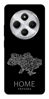 Чохол на Xiaomi Redmi 14C / Poco C75 Ukraine black map фото 1 з 1