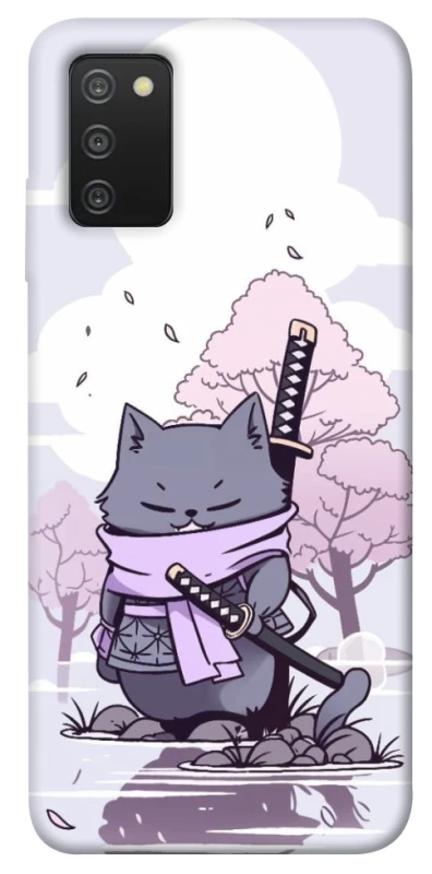 Чехол на Samsung Galaxy A03s Samurai cat фото 1 из 1