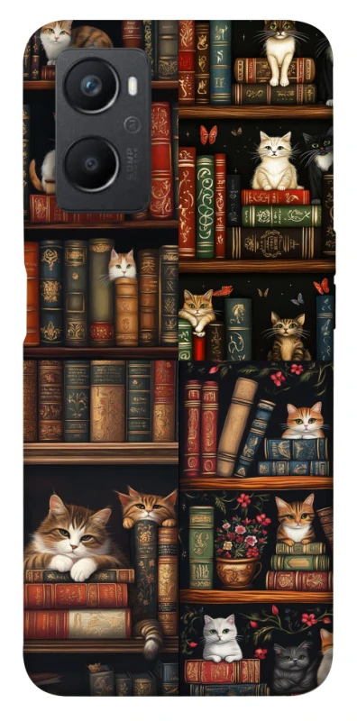 Чохол на Oppo A96 Cats & Books фото 1 з 1
