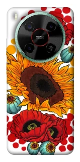 Чохол на ZTE Nubia V70 Max Соняшники та маки фото 1 з 1