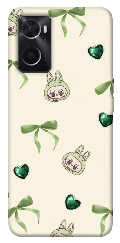 Чехол на Oppo A76 4G Labubu Green Heart фото 1 из 1